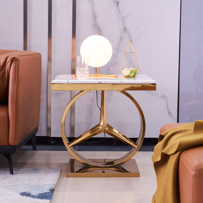 comprare Requisiti per l'assemblaggio del tavolo del divano funzionale SS Steel Edge Marble Top online manufacture