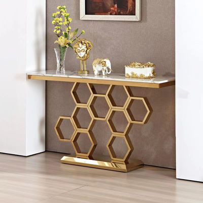 comprare Tavoli in marmo con console con base in acciaio inossidabile elegante online manufacture