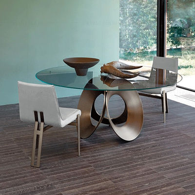 comprare Sala da banchetto in marmo Ristorante Tavolo da pranzo circolare con gambe in acciaio inossidabile online manufacture