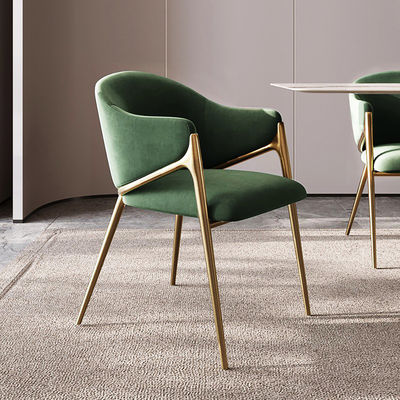 comprare Luce leggera di lusso in acciaio inossidabile Fleece Hotel / Appartamento sedia da pranzo online manufacture