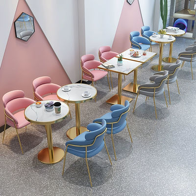 comprare Moderno tavolo rotondo in marmo, adatto a hotel e caffè online manufacture