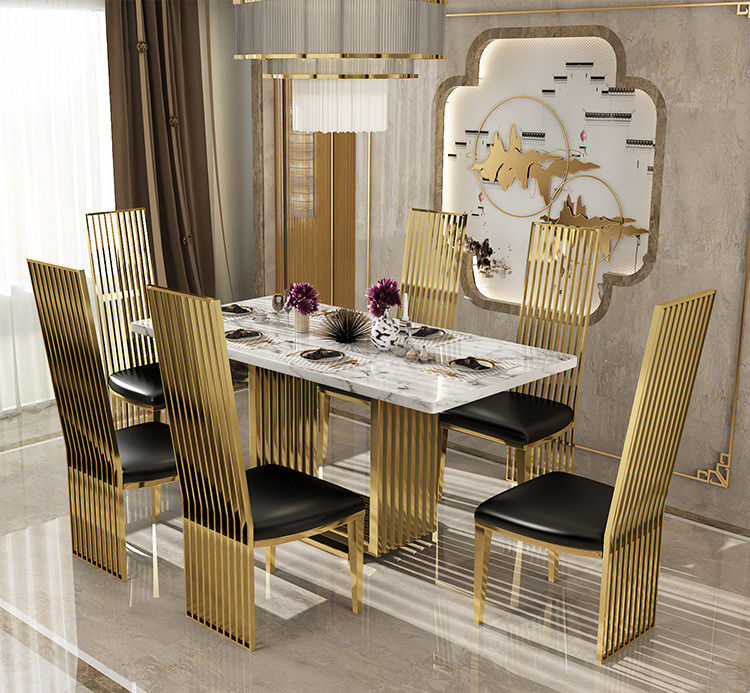 Tavolo da pranzo marmoreo quadrato Dimensione appartamento Tavolo da cucina Lunghezza 1,8m/2m