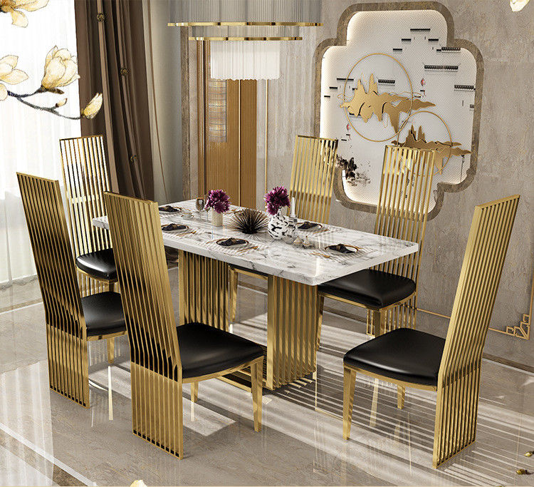 Tavolo da pranzo marmoreo quadrato Dimensione appartamento Tavolo da cucina Lunghezza 1,8m/2m