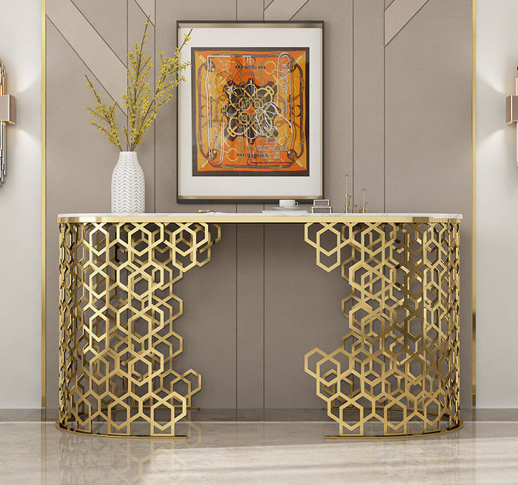Tavolo da ingresso in marmo lungo 120cm/150cm Colore personalizzato